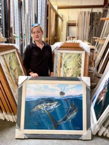 Anastasia Musick and her amazing tuna painting