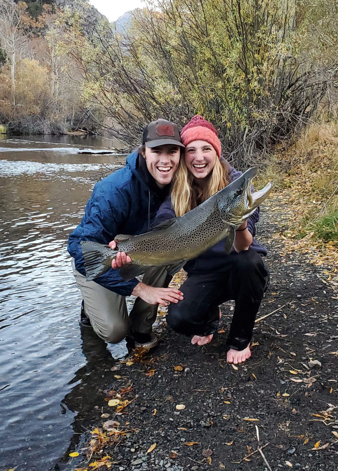 Anglers triple-team monster Rush Creek brown trout