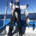 Keri Clements, of El Sobrante, went on a sand dab crab combo. Here are 9 dabs on Ahi sand dab rig, tipped with squid on Huli Cat. And Keri went home with limits of crab as well.