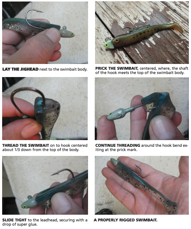 Five different ways for rigging swimbaits for bass