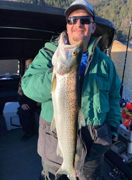 Trolling for Shasta Lake Trophy trout. — Jeff Goodwin Fishing