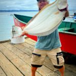 Myron Larson from Capitola Boat and Bait used a live mullet to attract another big halibut from near the Mile Reef in Capitola.