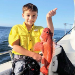 9-year-old Alister Shannon of South Carolina with a Reel Magic red on his second drop