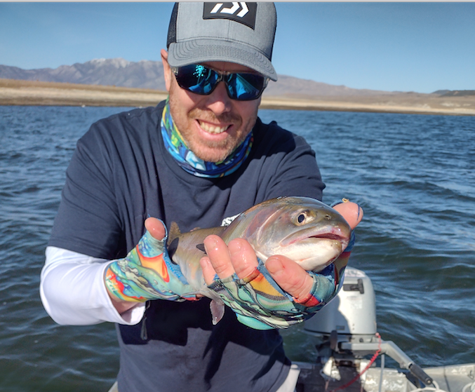 Big Sierra Trout (Fishing with mini jigs at Lundy Lake) 