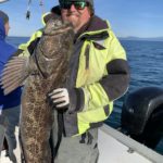 Bruce Beck of Redding holds a hefty lingcod caught Nov. 20 near the Point St. George Reef Lighthouse. He was fishing aboard the Miss Brooke of Brookings Fishing Charters.