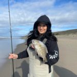 Ocsanna Seropyan with surf perch