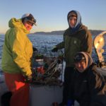 Keagan Vasconcellos, Shane Baxter and Steve Vasconcellos tuned their technique this week to pull up jumbo Dungeness crab.