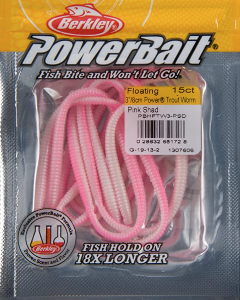 2 - Berkley Powerbait Floating Trout Worm - 15/Ct - 3- Orange