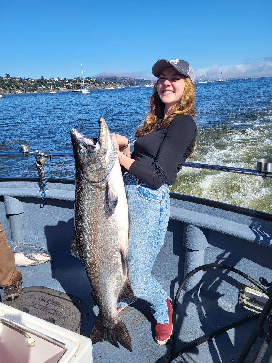 Saltwater fishing Golden Gate salmon starting to slow while