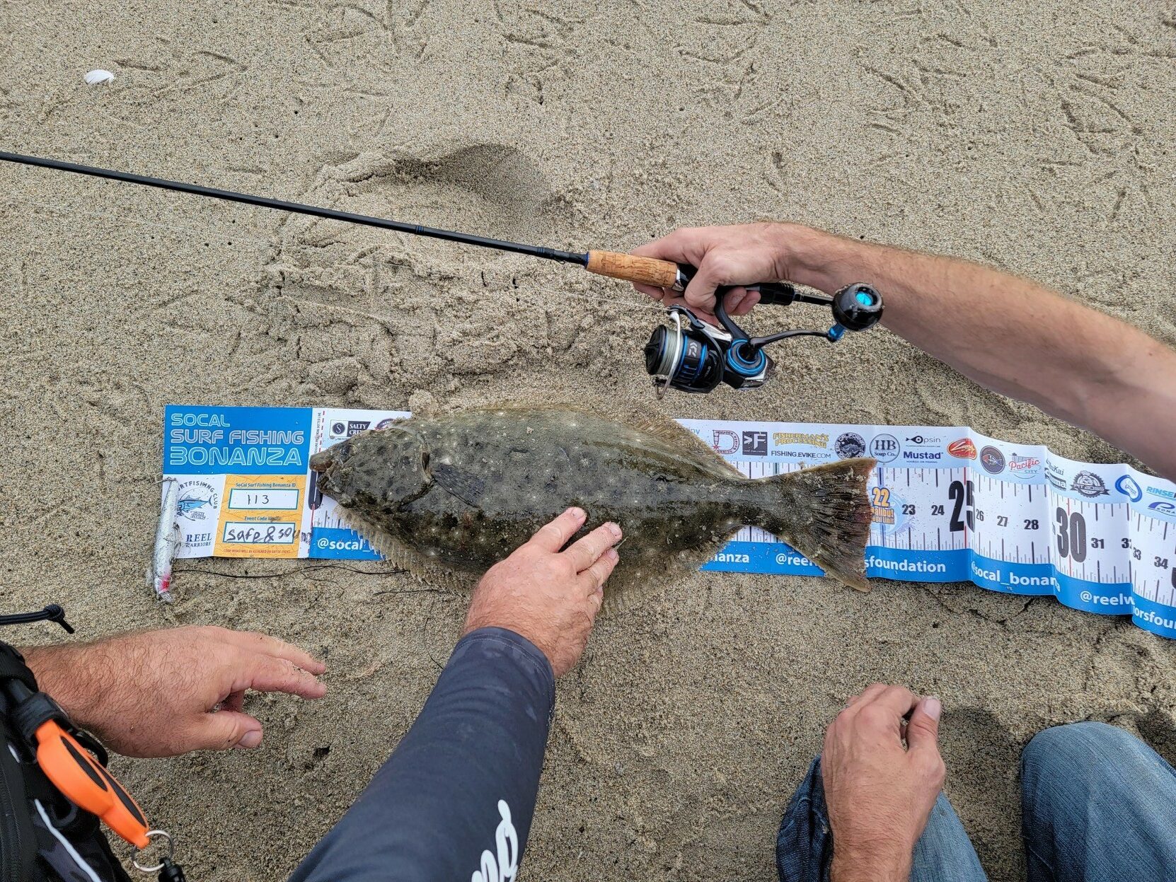 Surf fishing – SoCal Surf Bonanza contest won with big halibut