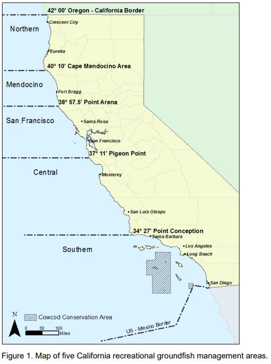 Summary of Recreational Groundfish Fishing Regulations