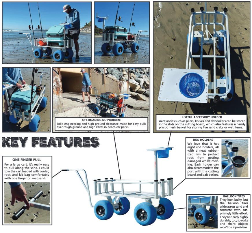 Surf Fishing Cart for Easy Towing