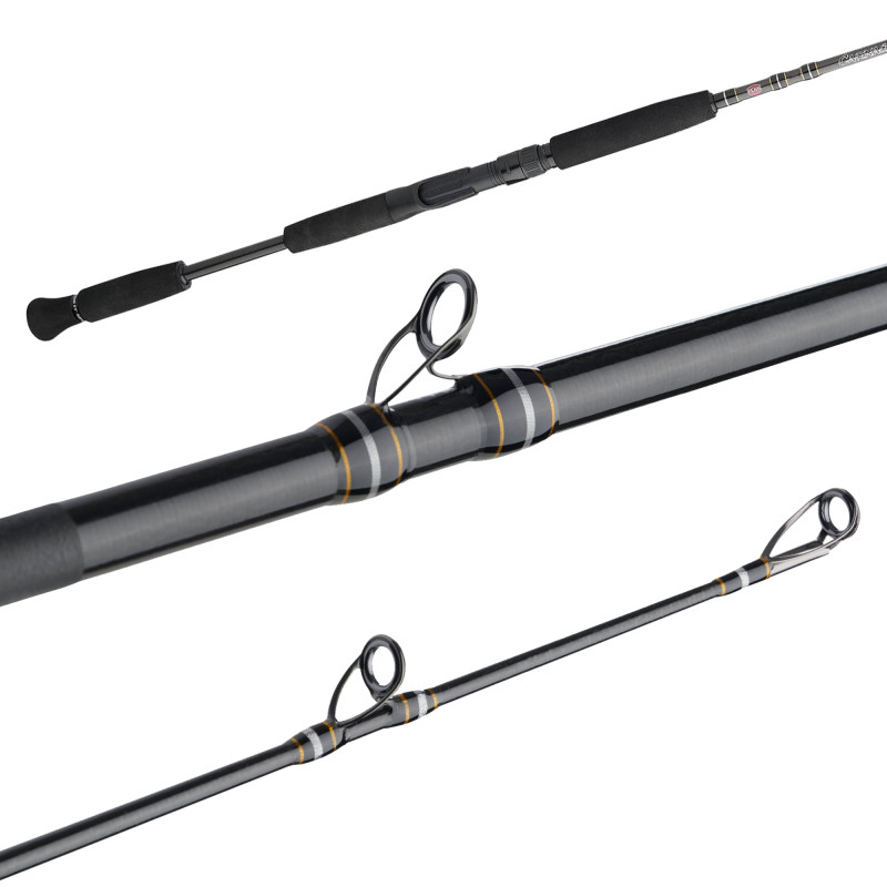 2 Piece 8; Spinning Fishing Rod Medium Heavy 20-40 lbs Durable