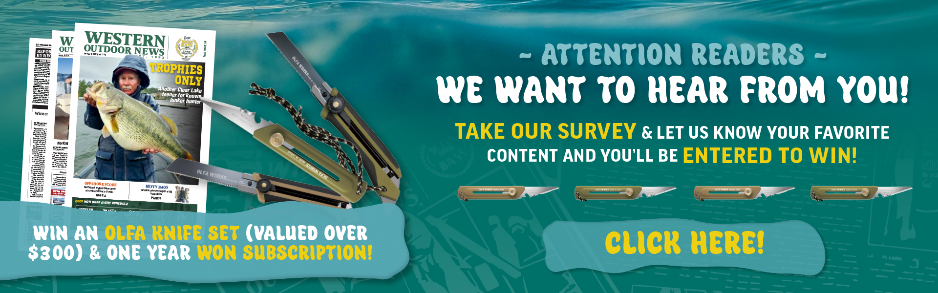 READER SURVEY homepage banner