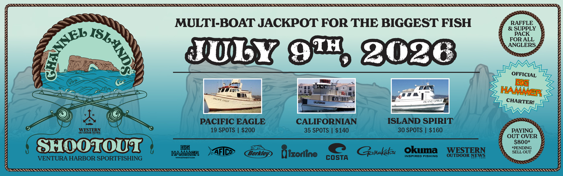 2026 Channel Islands Shootout Homepage masthead banner