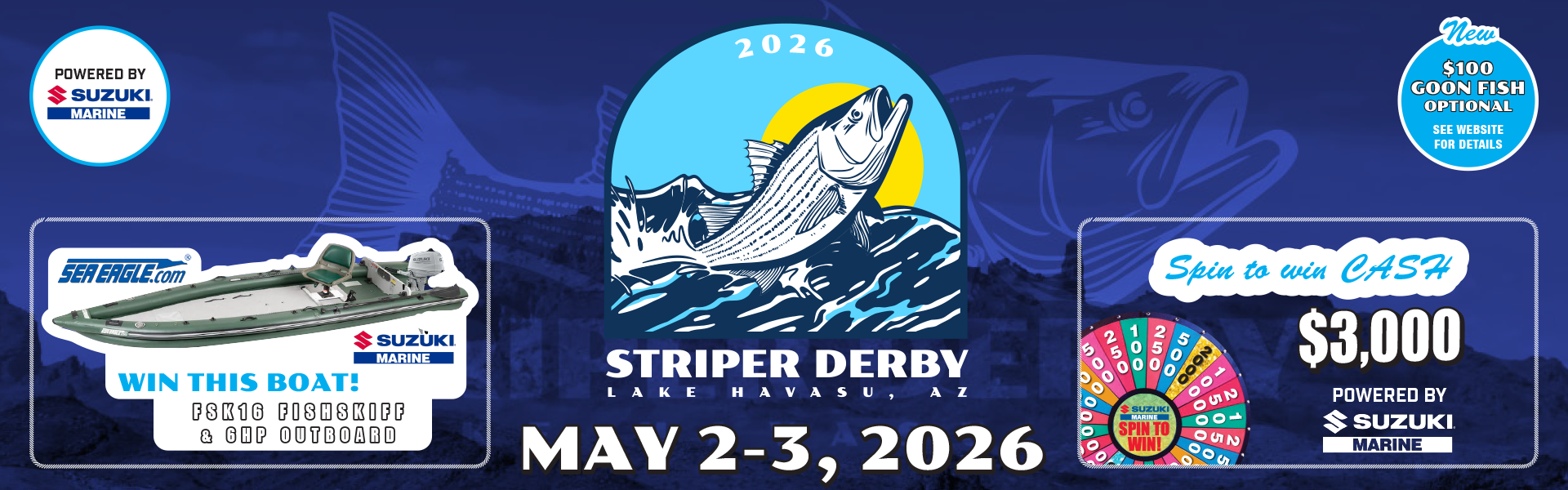 2026 Striper Derby Homepage masthead banner