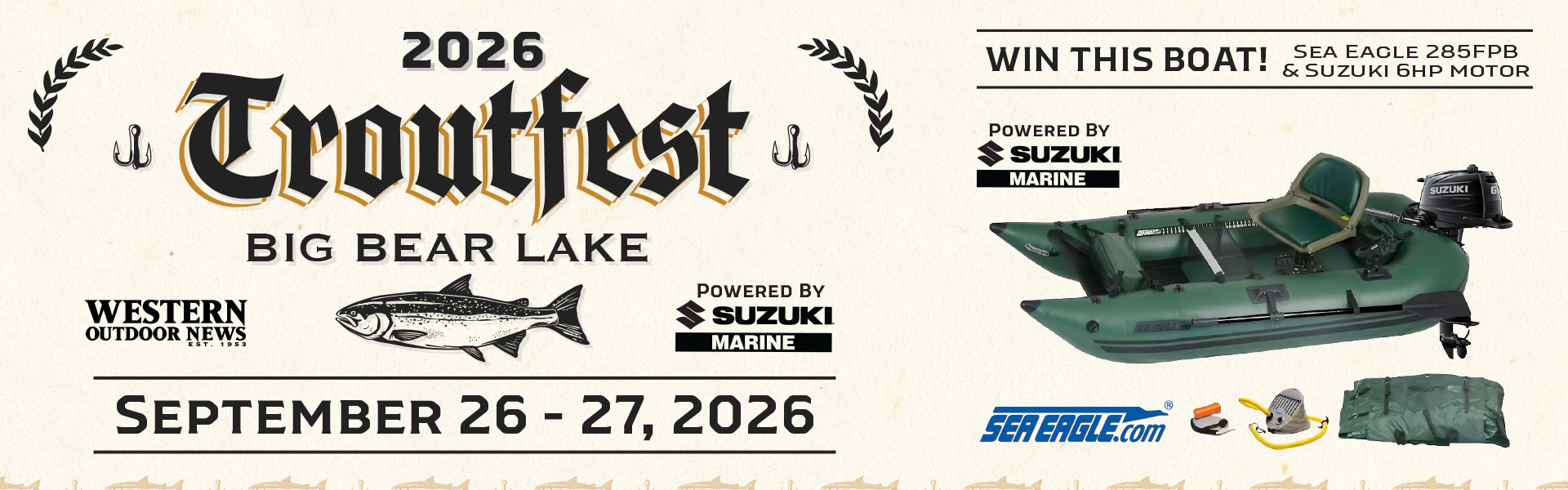 2026 Troutfest Homepage masthead banner
